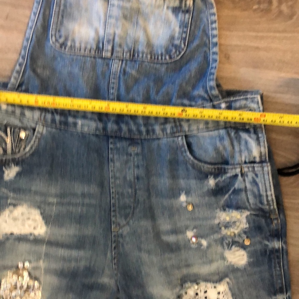 Zara Light Blue Women Jeans Overalls - Picture 12 of 13